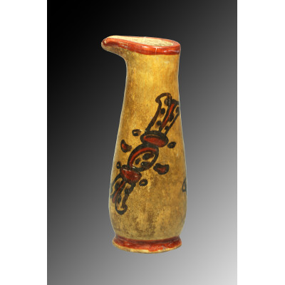 Maya decorated small spouted vessel