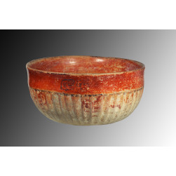 Large Maya ribbed bowl