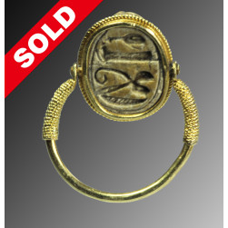 Swivel ring with Scarab