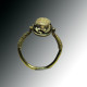Golden swivel ring with scarab