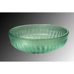 Roman glass ribbed bowl